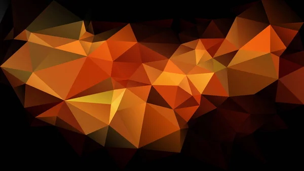 Vecteur abstrait polygone irrégulier fond - triangle motif bas poly - couleur orange vif et brun — Image vectorielle