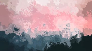 arka plan sorunsuz döngü video - suluboya splotch etkisi - pembe gri siyah mavi petrol rengi lekeli soyut animasyon parlayan