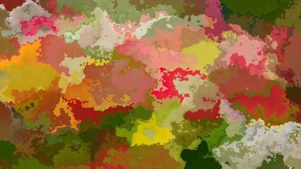 抽象动画闪烁染色背景无缝循环视频 水彩拼接效果 红色绿色 — 图库视频影像