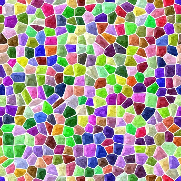 Piso de superfície de mármore padrão de mosaico sem costura fundo com argamassa branca - espectro de cores completo - rosa, roxo, verde, azul, laranja, amarelo, vermelho, marrom — Fotografia de Stock