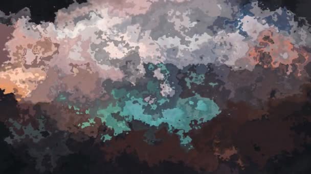 Абстрактний Анімований Твіст Вітражами Безшовний Цикл Відео Ефект Акварелі Темно — стокове відео