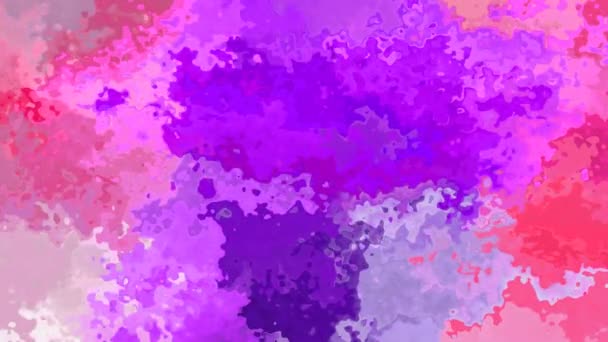 抽象的なアニメーションのきらめく背景シームレスループビデオ 水彩画同様効果 甘いかわいいホットピンク マゼンタ パープル バイオレット フクシア色 — ストック動画
