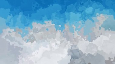 soyut animasyonlu twinkling lekeli arka plan sorunsuz döngü video - suluboya leke etkisi - gökyüzü mavi sönme gri bulutlar renk