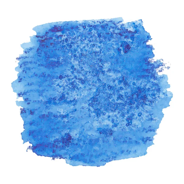 Vektor kézzel festett absztrakt akvarell festészet-Jeans farmer mély kék színű folt izolált fehér háttér — Stock Vector