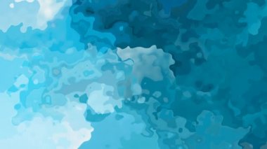soyut animasyonlu twinkling lekeli arka plan dikişsiz döngü video - suluboya leke etkisi - turkuaz cerulean mavi renk