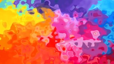 soyut animasyonlu twinkling lekeli arka plan dikişsiz döngü video - suluboya leke etkisi - canlı neon gökkuşağı tam renk spektrumu - macenta, pembe, kırmızı, turuncu, sarı, yeşil, mavi, mor, mor