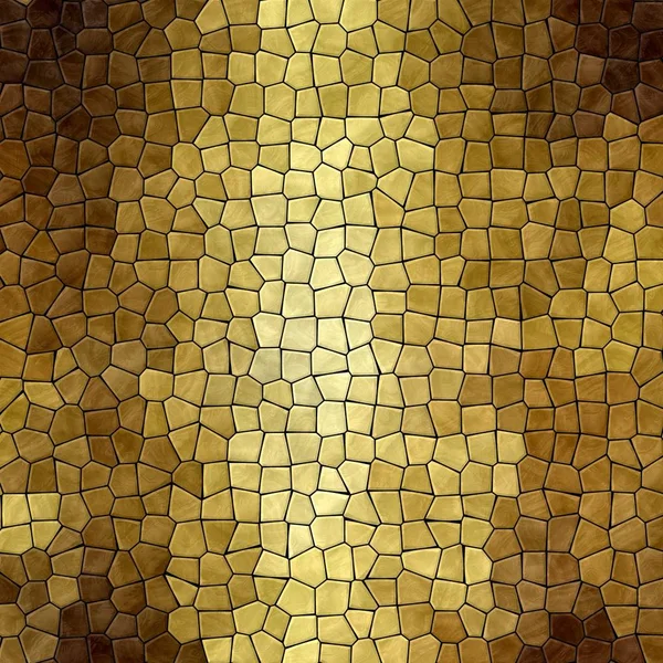 Abstract nature marble plastic stony mosaic tiles texture background with black grout - gold yellow brown colors — Stock Photo, Image
