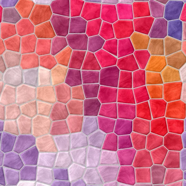 Abstrakte Natur Marmor Kunststoff steinigen Mosaikfliesen Textur Hintergrund mit grauer Fugenmasse - hot Chili rot, rosa, magenta, orange, puprle, violette Farben — Stockfoto