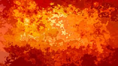 soyut animasyonlu twinkling lekeli arka plan dikişsiz döngü video - suluboya leke etkisi - sıcak ateşli kırmızı turuncu sarı renk