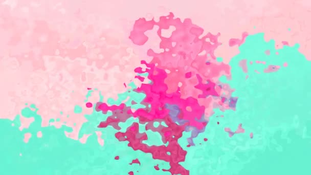 Abstract Animated Twinkling Stained Background Seamless Loop Video Watercolor Splotch — Stock Video