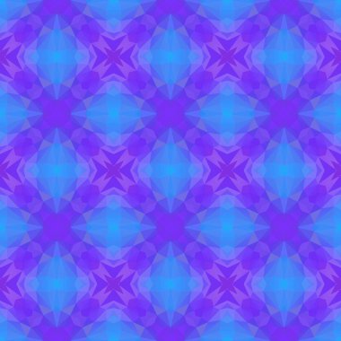 mozaik kaleydoskop dikişsiz desen doku arka plan - mavi mor mor renk