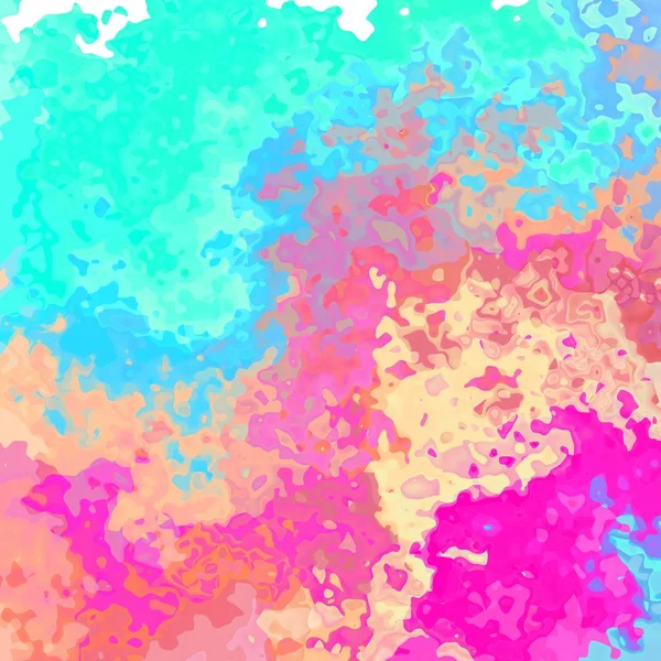Barwione akryl efekt kolor kwadrat niebieski obraz pastel różowy streszczenie sztuka tekstura tło wzór zielony — Zdjęcie stockowe