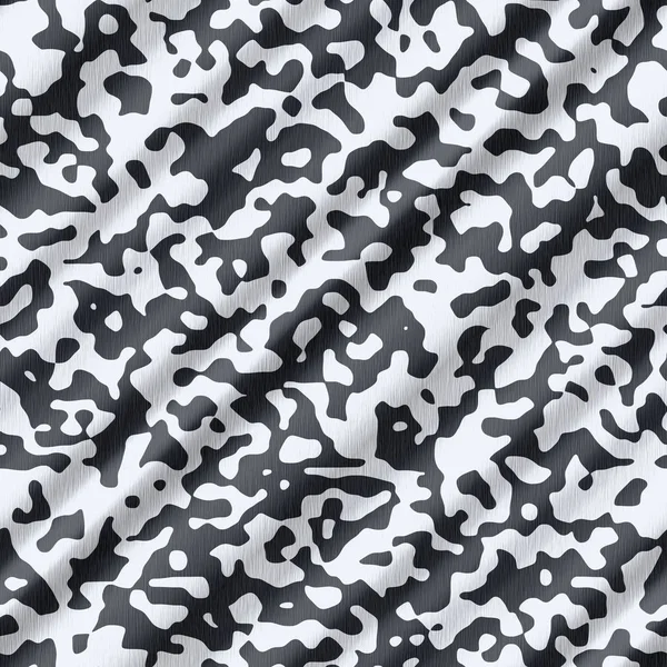 Tessuto di mucca senza cuciture modello texture sfondo - plaid di pelle animale - macchie in bianco e nero — Foto Stock