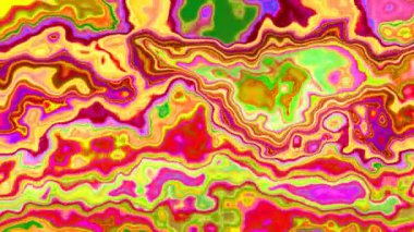 soyut animasyonlu mermer katmanlı akik taş lekeli arka plan - dikişsiz döngü video - renk vurgulamak neon yeşil sarı sarı pembe mavi