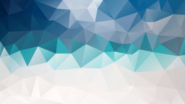 vektör soyut düzensiz poligon arka plan - üçgen düşük poli desen - mavi, turkuaz, teal, gri ve bej renk