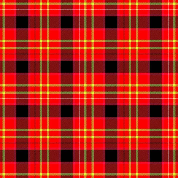 Carreaux de diamant tartan carreaux scotch kilt tissu sans couture texture fond - couleur rouge noir jaune et blanc — Photo