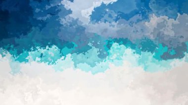 soyut animasyonlu twinkling lekeli arka plan sorunsuz döngü video - suluboya leke etkisi - gökyüzü mavi ve beyaz bulutlar renk