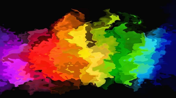 Abstracto manchado patrón textura rectángulo fondo neón resaltar arco iris espectro de color completo - arte de la pintura moderna - efecto splotch acuarela — Foto de Stock