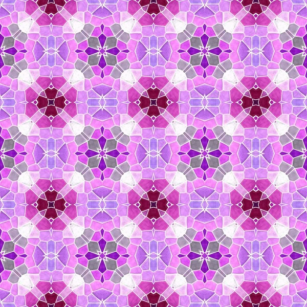 Мозаичный калейдоскоп драгоценный камень бесшовный узор текстурный фон - милый розовый фиолетовый фиолетовый фиолетовый бордовый красный лиловый серого цвета с белым раствором — стоковое фото