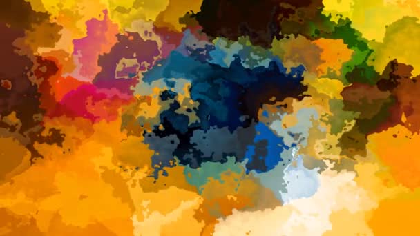 Абстрактне Анімоване Вітражне Відео Безшовного Фону Акварельний Сплотч Ефект Різнокольоровий — стокове відео