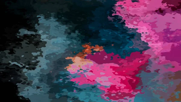 Abstracto manchado patrón textura rectángulo fondo oscuro océano azul y rosa caliente color magenta - arte de la pintura moderna - efecto splotch acuarela — Foto de Stock