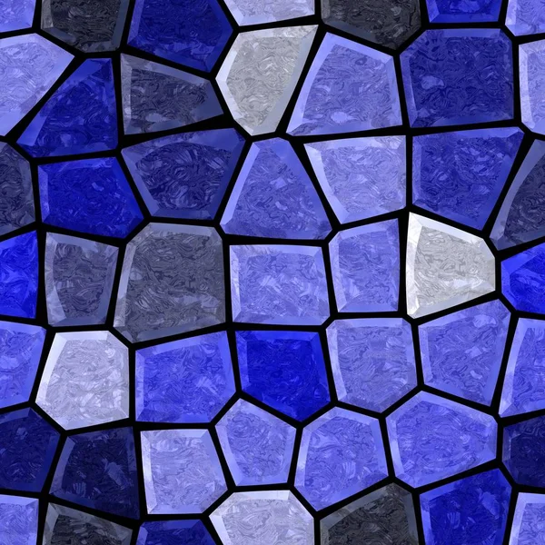 Surface floor marble mosaic pattern seamless square background with black grout - blue color - azure, navy, berry, indigo, cobalt, lapis, admiral, mauve — Stock Photo, Image