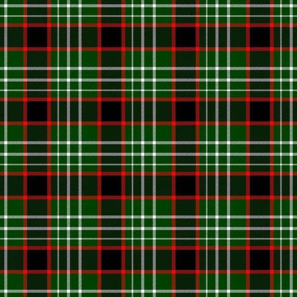 Checked diamond tartan plaid scotch kilt fabric seamless pattern texture background - color dark green, red and white — Stock Photo, Image