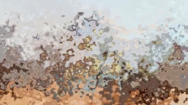 Абстрактний Анімований Твіст Подвійним Вітражем Безшовний Цикл Відео Ефект Акварельної — стокове відео