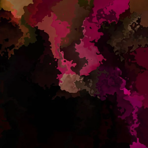 Astratto modello macchiato texture quadrato sfondo rosa scuro, magenta, marrone, viola, fucsia, colore nero - pittura moderna arte - acquerello effetto splotch — Foto Stock