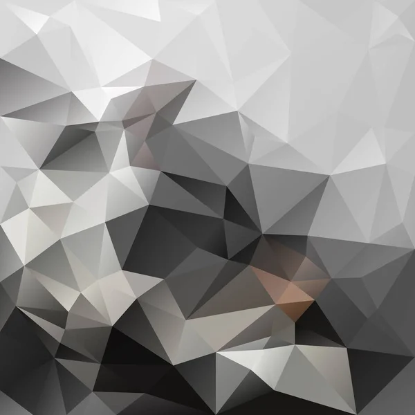 ベクトル抽象的な不規則な多角形の背景-三角形の低ポリパターン-グレー、グレー、黒、ブラウン、スレート、煙の色 — ストックベクタ