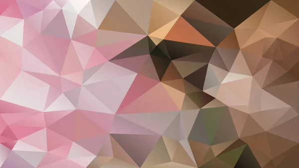 ベクトル抽象的な不規則な多角形の背景-三角形低ポリパターン-古いピンク、波、ベージュ、茶色 — ストックベクタ