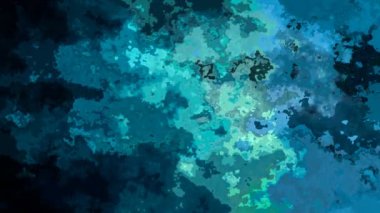 soyut animasyon ışıltılı arka plan lekeli dikdörtgen döngü videosu - suluboya benek etkisi - okyanus mavisi yeşil