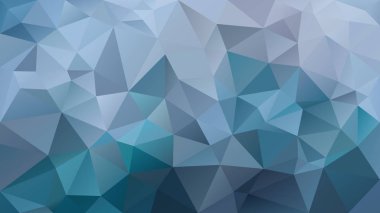 vektör soyut düzensiz çokgen arkaplan - üçgen düşük poli desen - deniz mavisi ve slate gri 