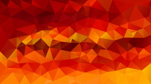 ベクトル抽象的な不規則な多角形の背景 三角形低ポリパターン 色鮮やかな燃えるような赤い炎オレンジ日当たりの良い黄色 — ストックベクタ