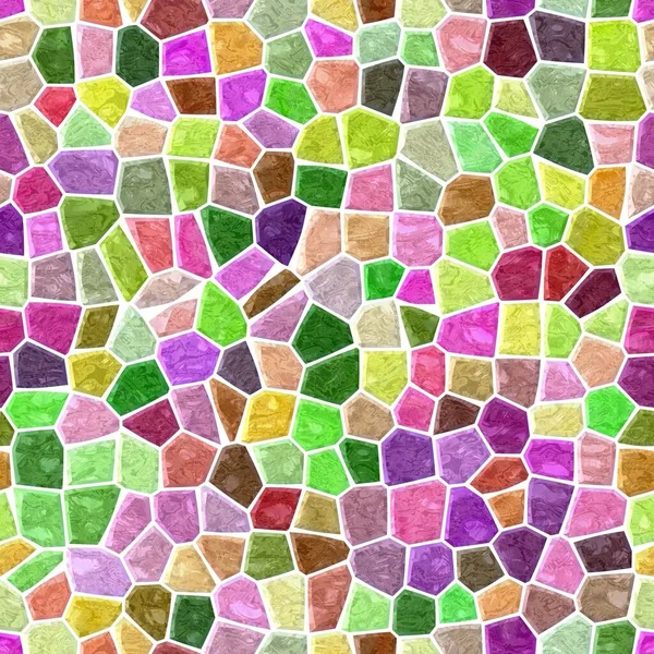 表面床大理石のモザイクパターンシームレスな正方形の背景と白グラウト パステルカラースペクトル ピンク — ストック写真