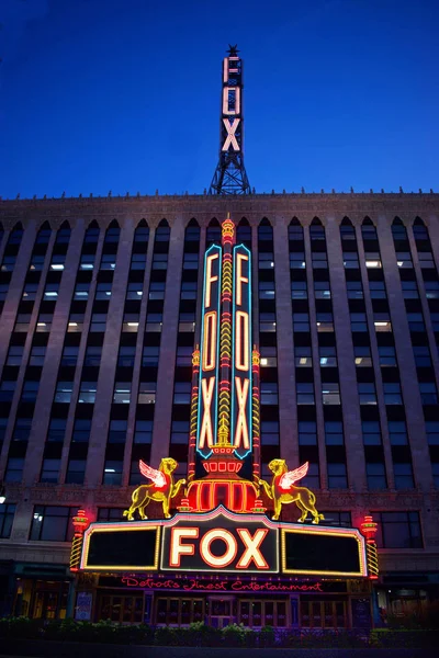 Fox Theatre Downtown Detroit Michigan Eua Julho 2019 Fox Theatre — Fotografia de Stock