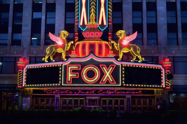 Театр Fox Центре Детройта Сша Июля 2019 Года Театр Fox — стоковое фото