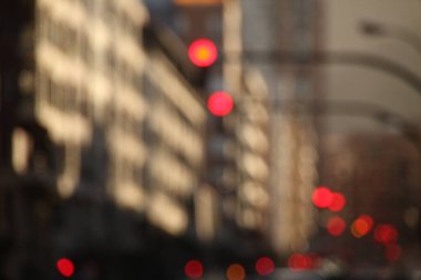 Bokeh efektli şehir ışıkları