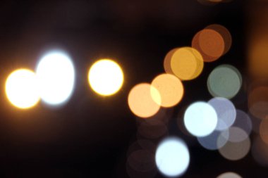 Bokeh efektli şehir ışıkları