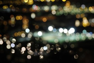 Bokeh efektli şehir ışıkları