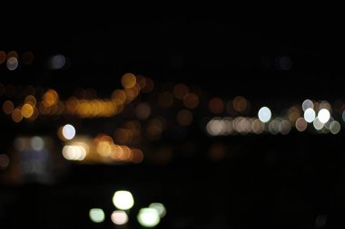 Bokeh efektli şehir ışıkları