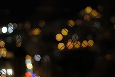 Bokeh efektli şehir ışıkları