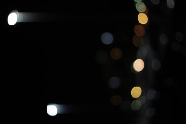 Bokeh efektli şehir ışıkları