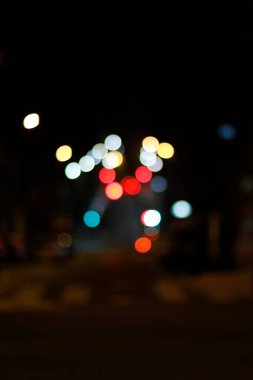 Bokeh efektli şehir ışıkları