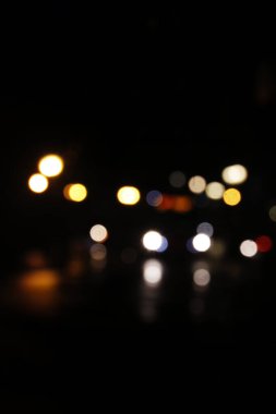 Bokeh efektli şehir ışıkları