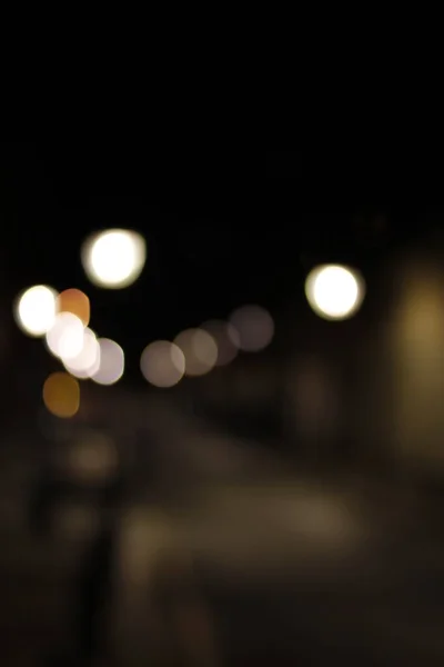 Luzes Cidade Com Efeito Bokeh — Fotografia de Stock