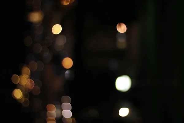 Stadtbeleuchtung Mit Bokeh Effekt — Stockfoto