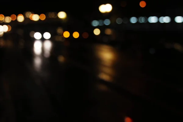 Luzes Cidade Com Efeito Bokeh — Fotografia de Stock