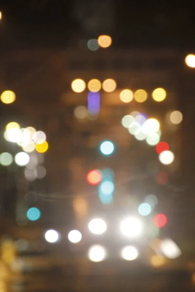 Városi Fények Bokeh Hatással — Stock Fotó