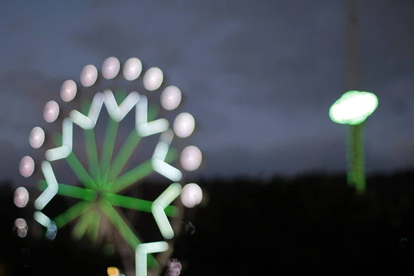 Vue Une Grande Roue Nuit — Photo